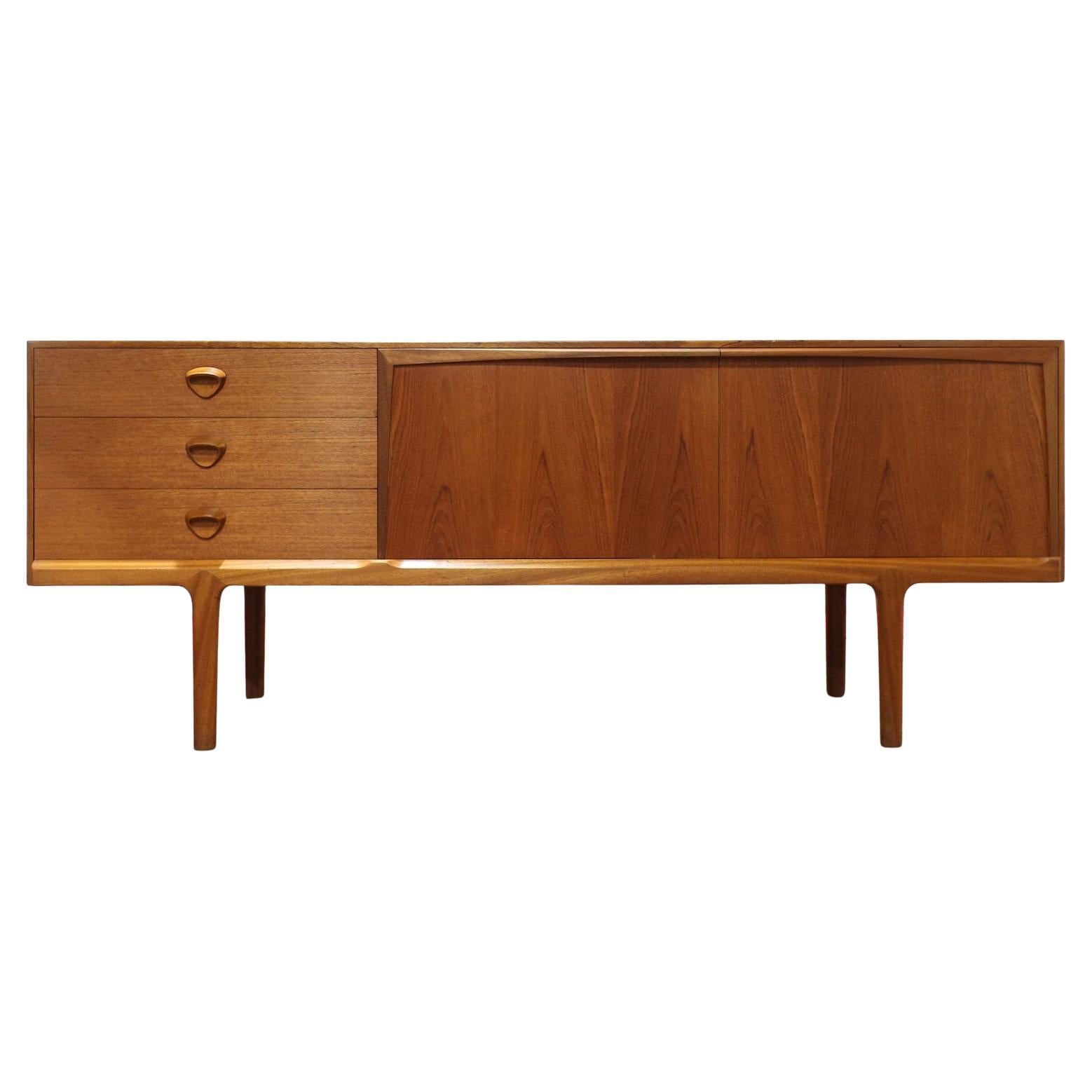 Mid Century Modern Vintage Teak Credenza sideboard by Mcintosh Danish Style