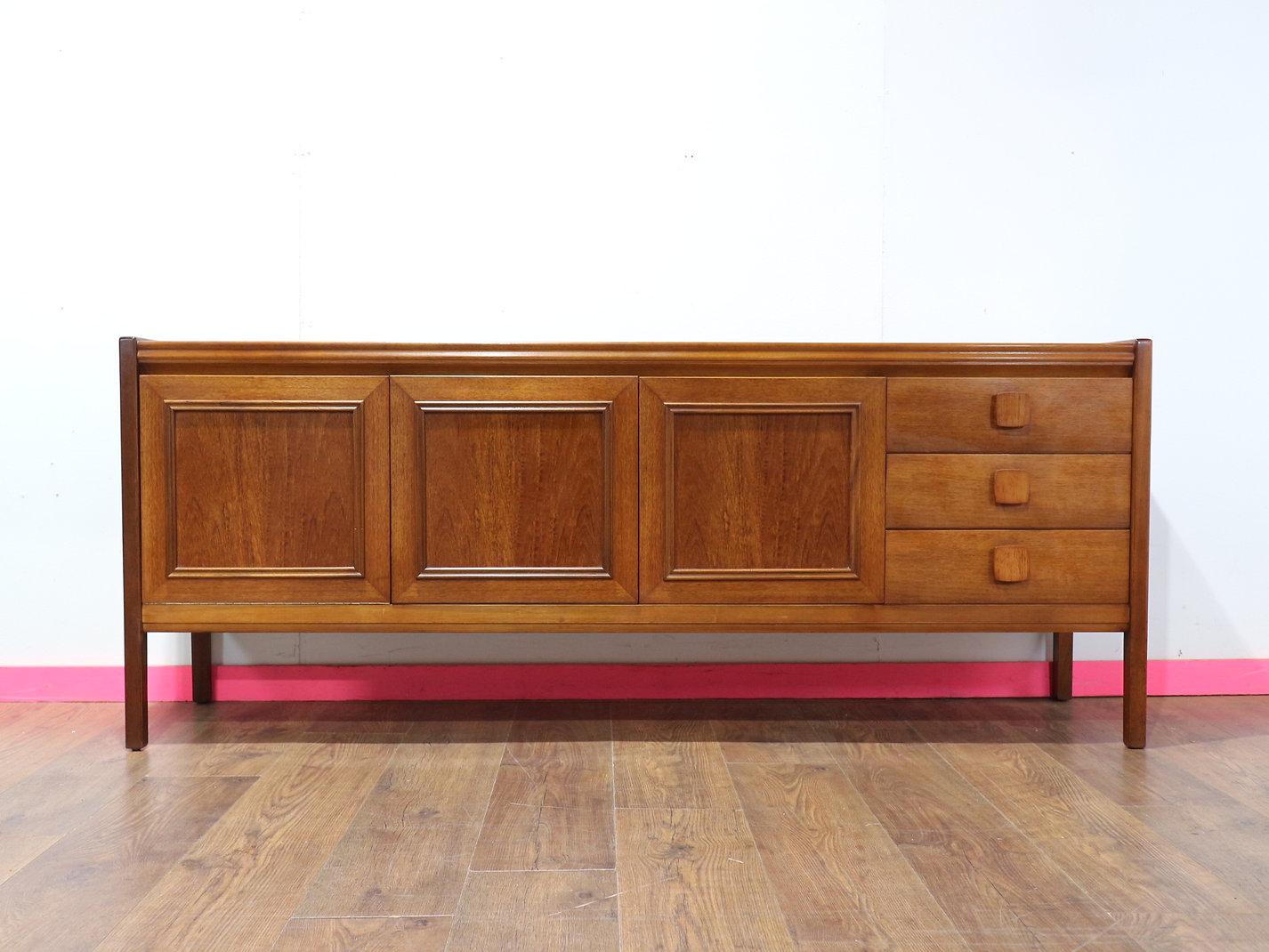 Mid Century Modern Vintage Teak Credenza Sideboard by Nathan Danish Style 4
