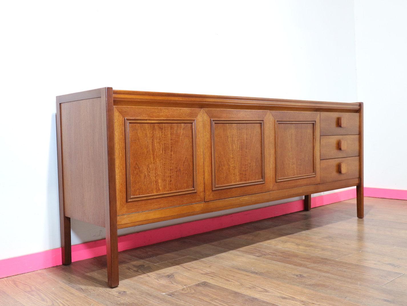 Mid Century Modern Vintage Teak Credenza Sideboard by Nathan Danish Style 5