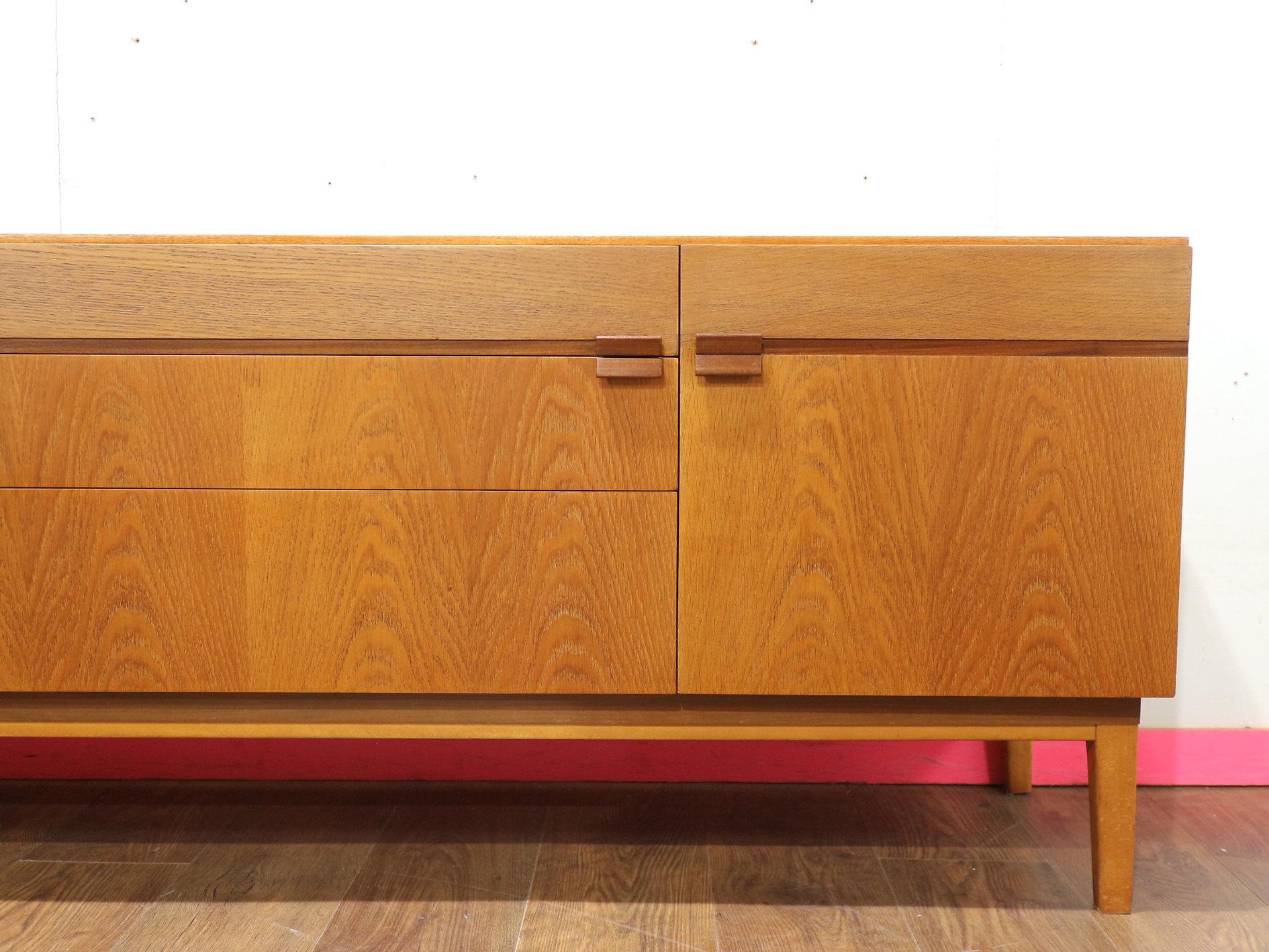 Mid Century Modern Vintage Teak Credenza Sideboard by Nathan Danish Style For Sale 6