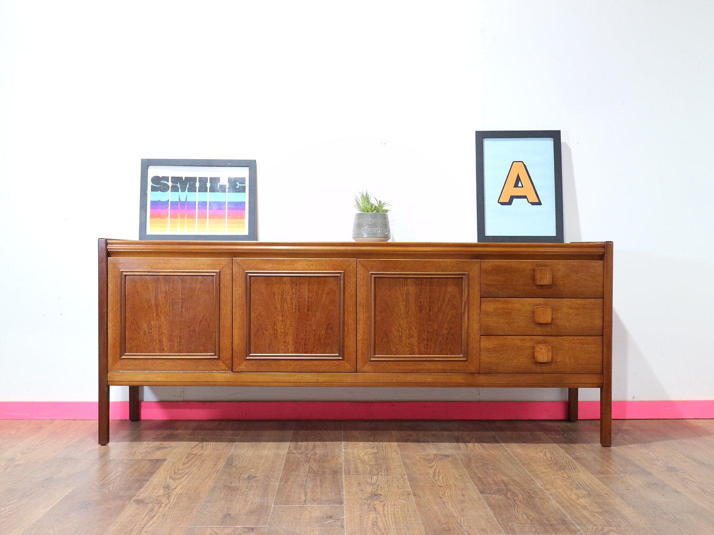 Mid-Century Modern Mid Century Modern Vintage Teak Credenza Sideboard by Nathan Danish Style