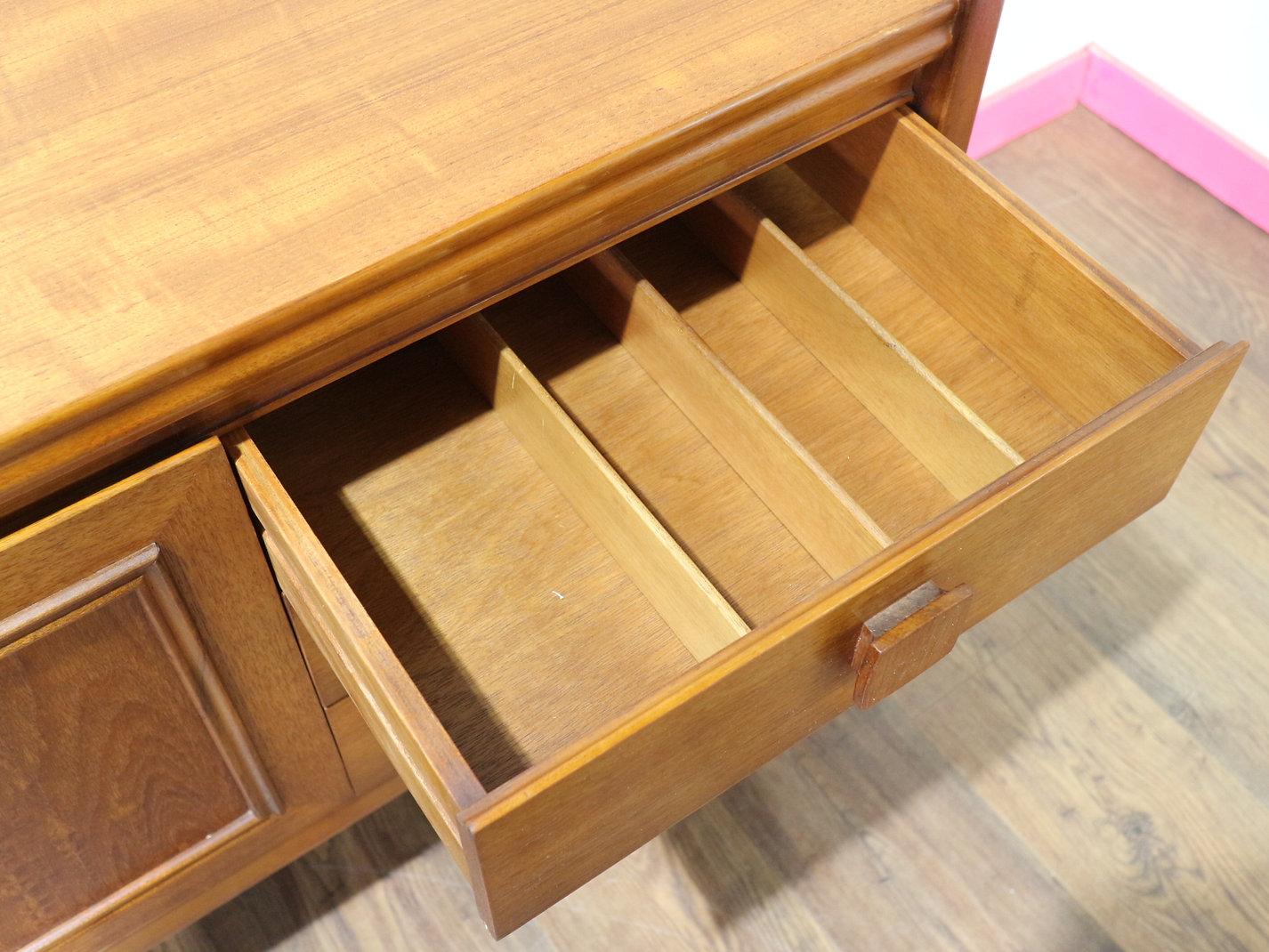 Mid Century Modern Vintage Teak Credenza Sideboard by Nathan Danish Style 1