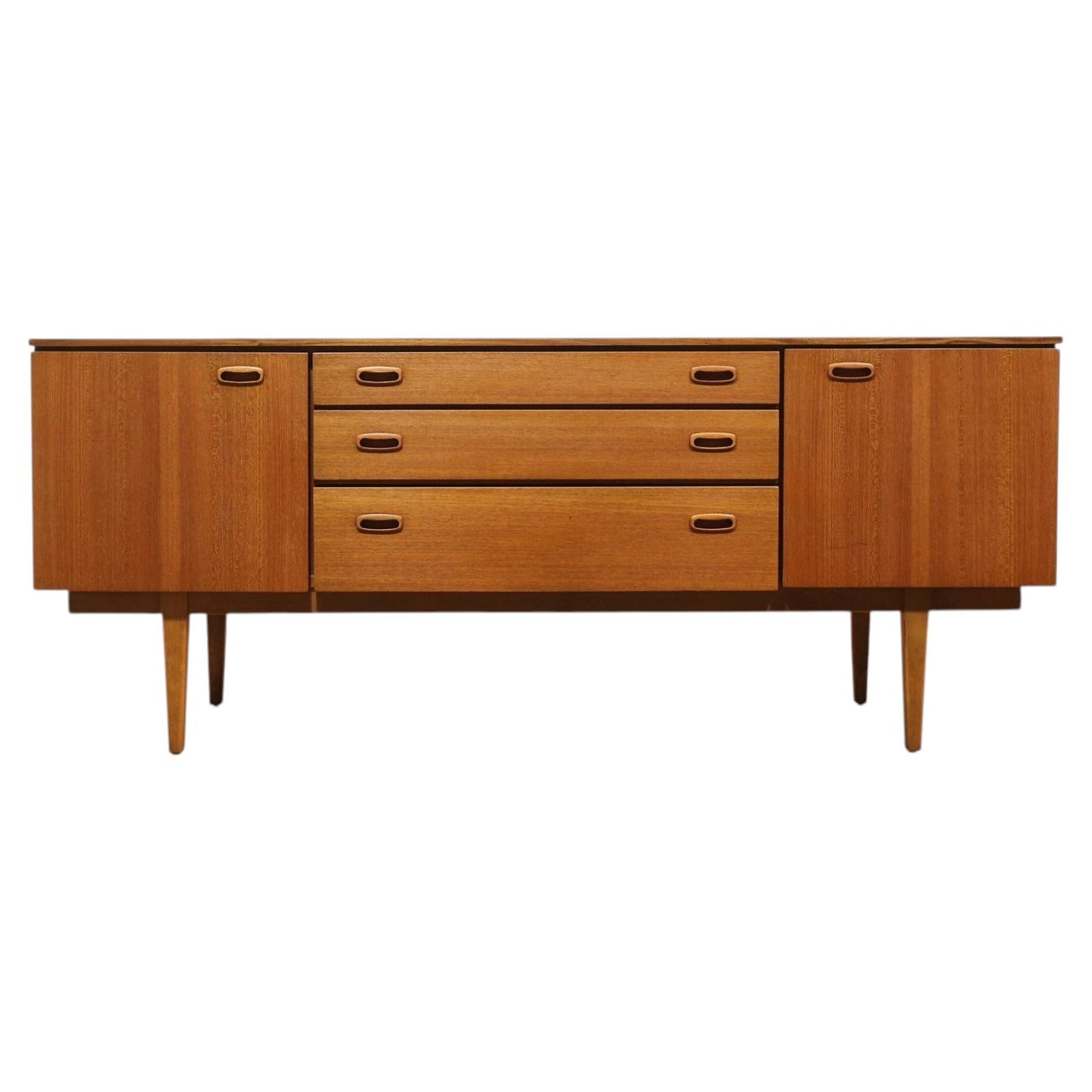 Mid Century Modern Vintage Teak Credenza Sideboard by Nathan Danish Style