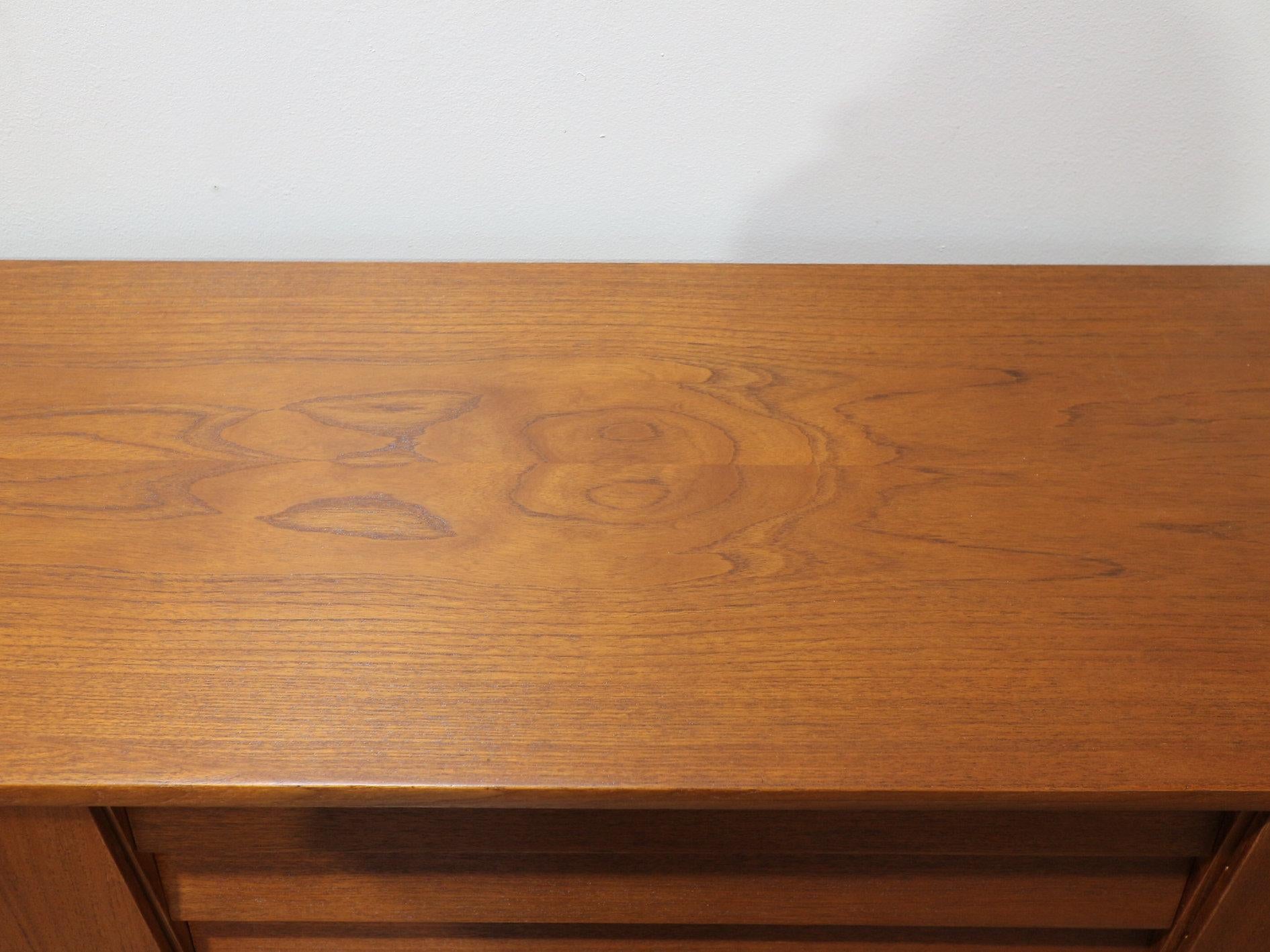 Mid Century Modern Vintage Teak Credenza Sideboard by Nils Jonsson Scandinavian For Sale 1