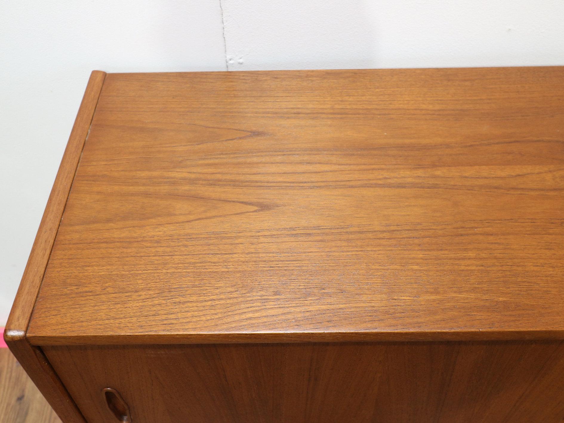 Mid Century Modern Vintage Teak Credenza Sideboard by Nils Jonsson Scandinavian For Sale 3