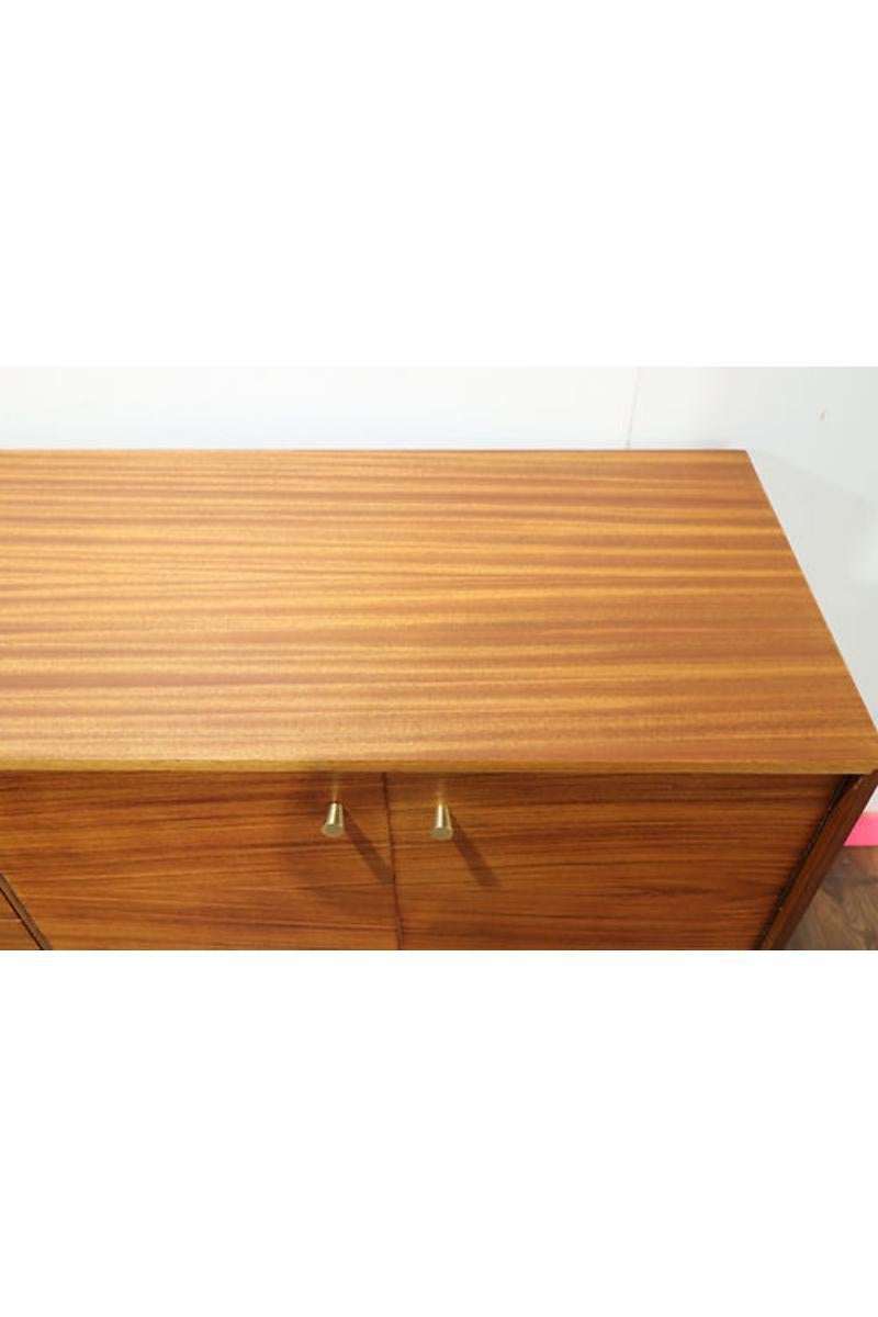 Mid Century Modern Vintage Teak Credenza Sideboard by Uniflex Danish Style 5