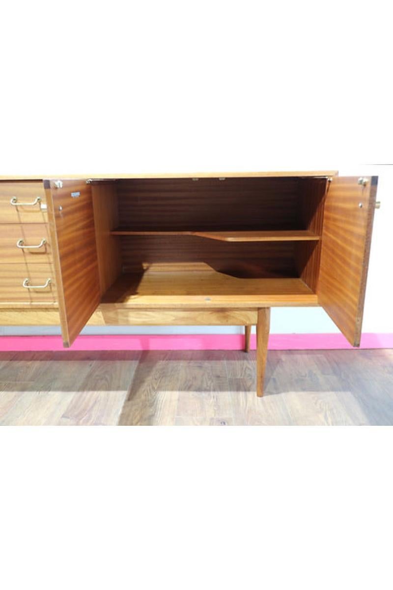 Mid-Century Modern Mid Century Modern Vintage Teak Credenza Sideboard by Uniflex Danish Style