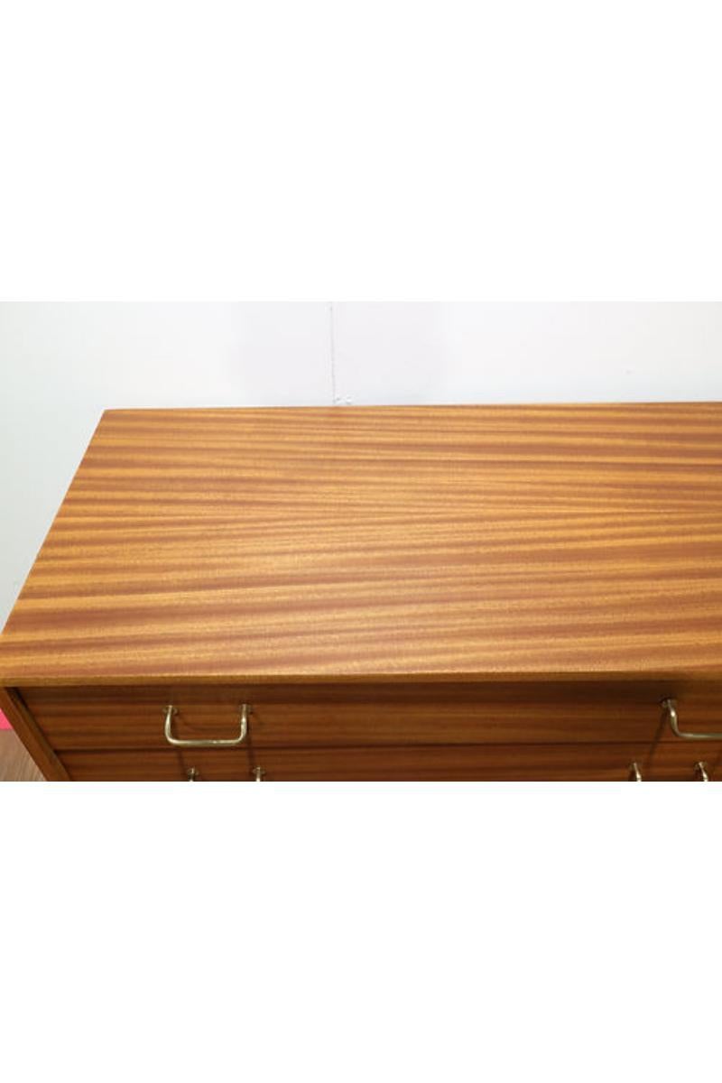 Wood Mid Century Modern Vintage Teak Credenza Sideboard by Uniflex Danish Style