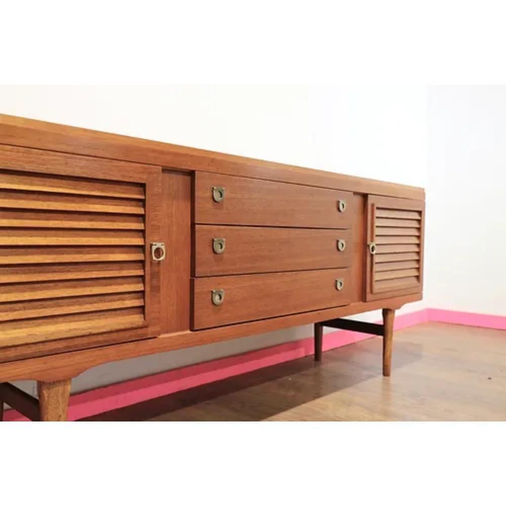 Mid Century Modern Vintage Teak Credenza Sideboard by Younger For Sale 6