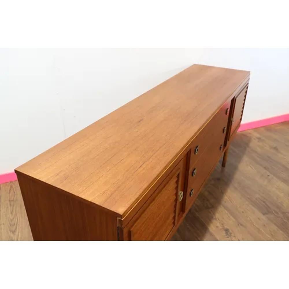 British Mid Century Modern Vintage Teak Credenza Sideboard by Younger For Sale