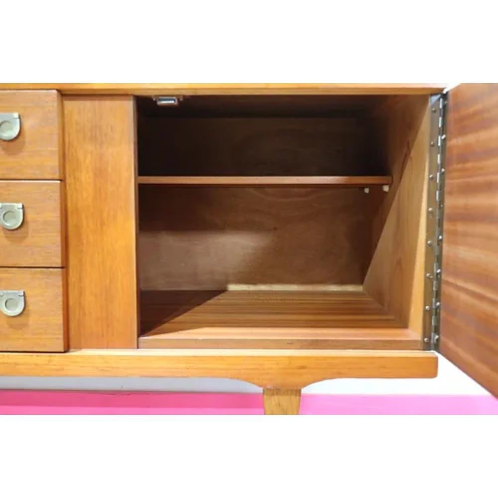 Mid Century Modern Vintage Teak Credenza Sideboard by Younger In Good Condition For Sale In Los Angeles, CA