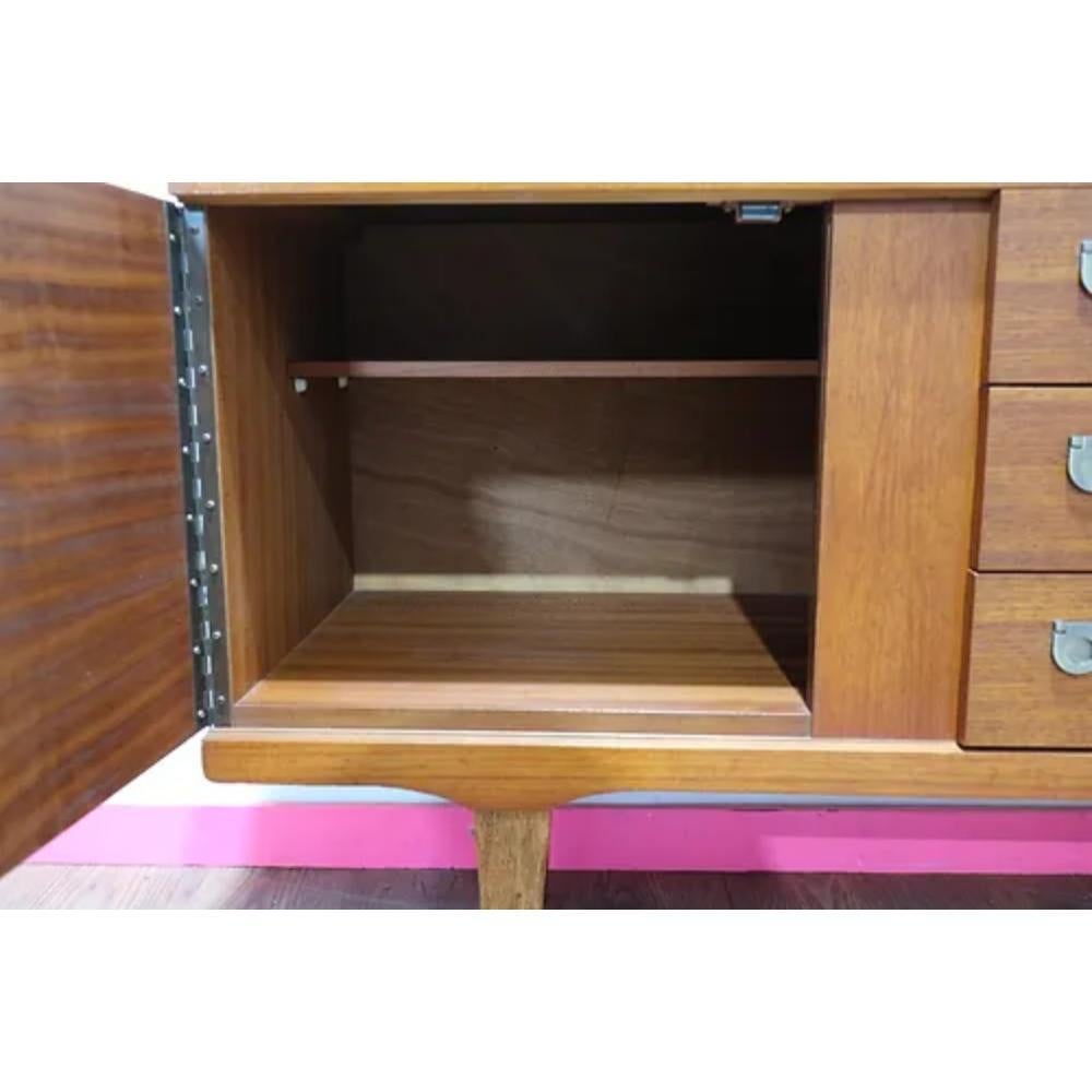 Mid-20th Century Mid Century Modern Vintage Teak Credenza Sideboard by Younger For Sale
