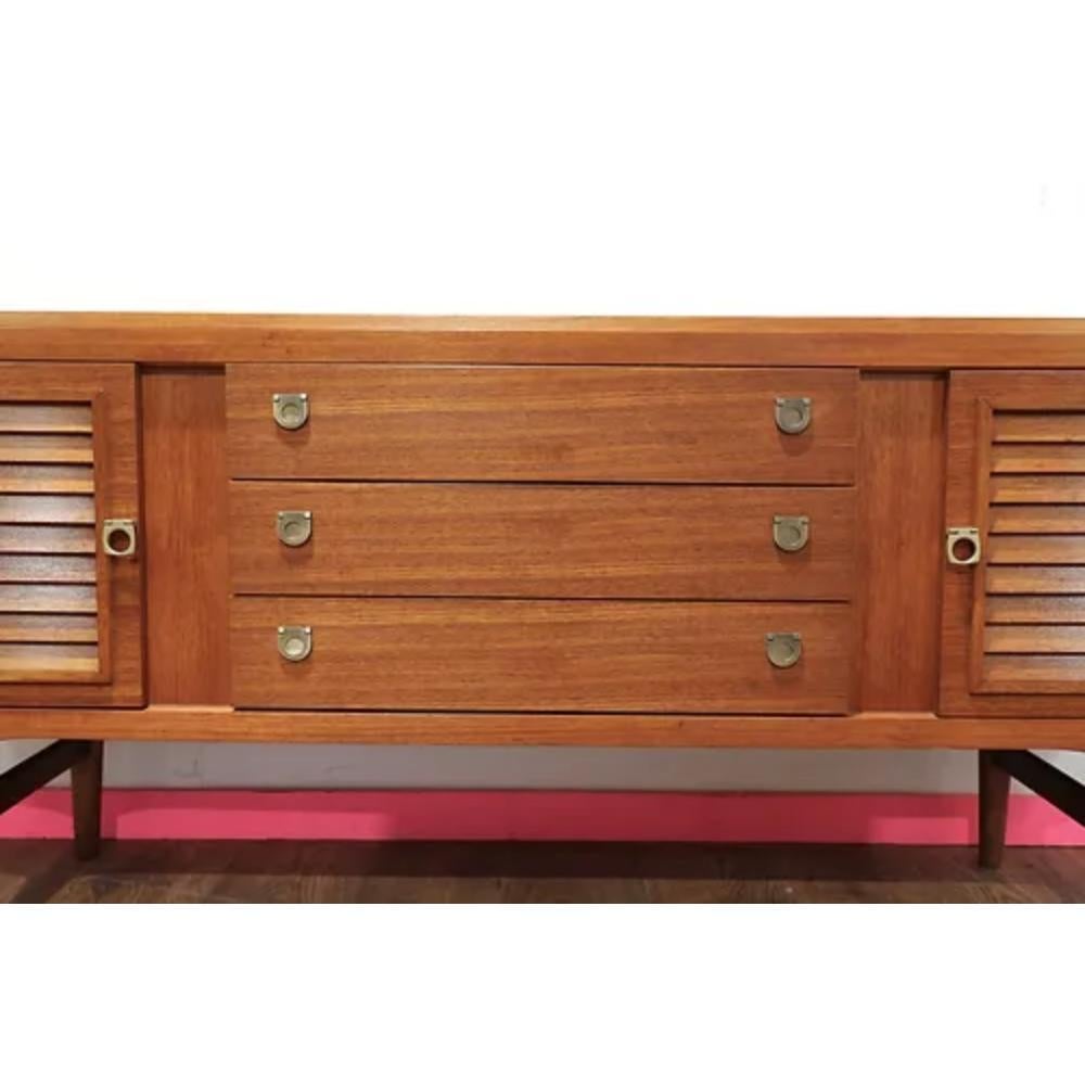 Mid Century Modern Vintage Teak Credenza Sideboard by Younger For Sale 3