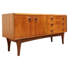 Mid Century Modern Vintage Teak Credenza Sideboard Danish Style Storage Cabinet