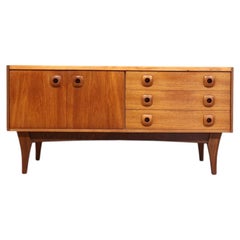 Mid Century Modern Vintage Teak Credenza Sideboard Danish Style Storage Cabinet