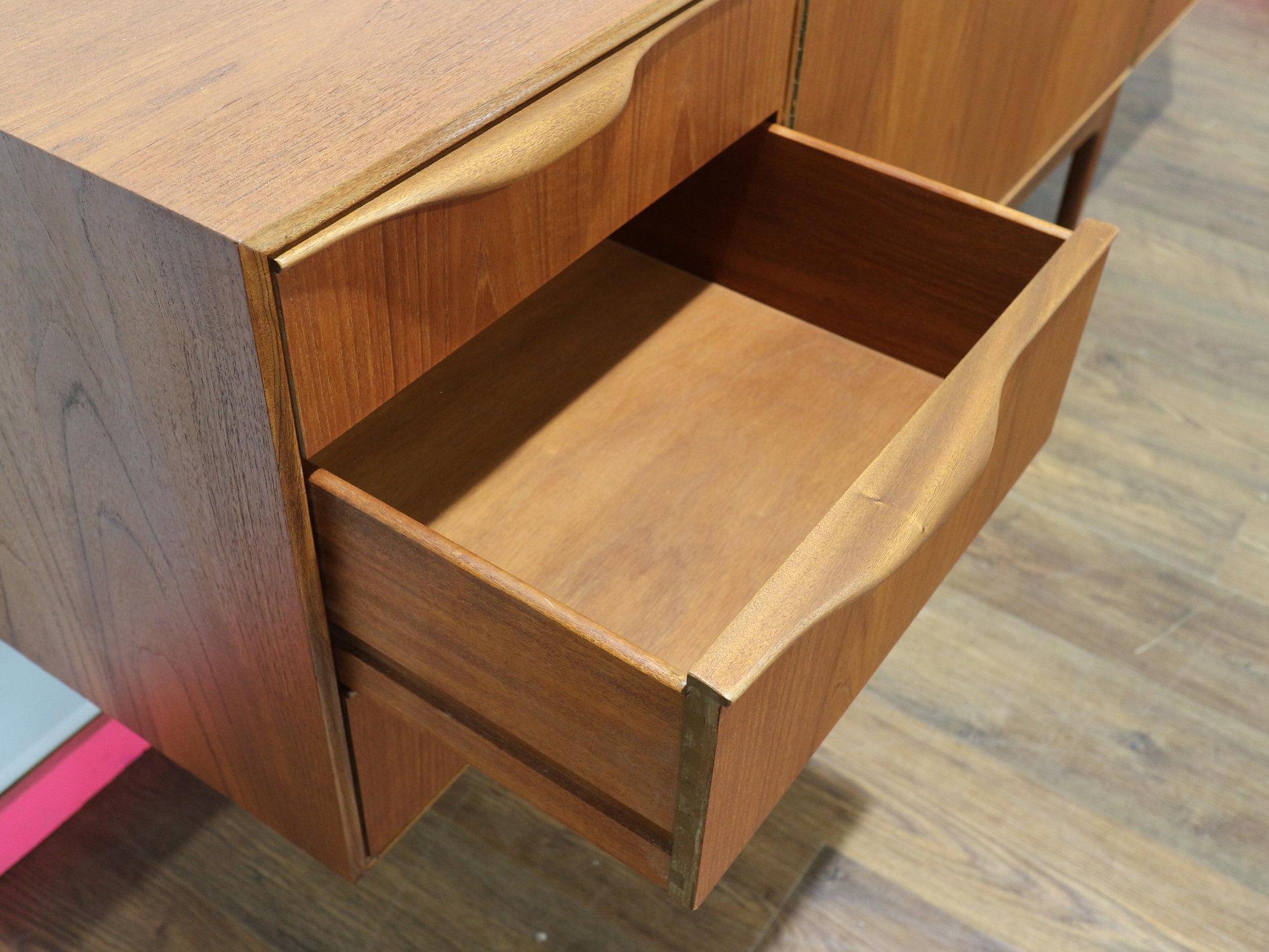 Mid Century Modern Vintage Teak Crednza Sideboard by A.H Mcintosh Danish Style 4