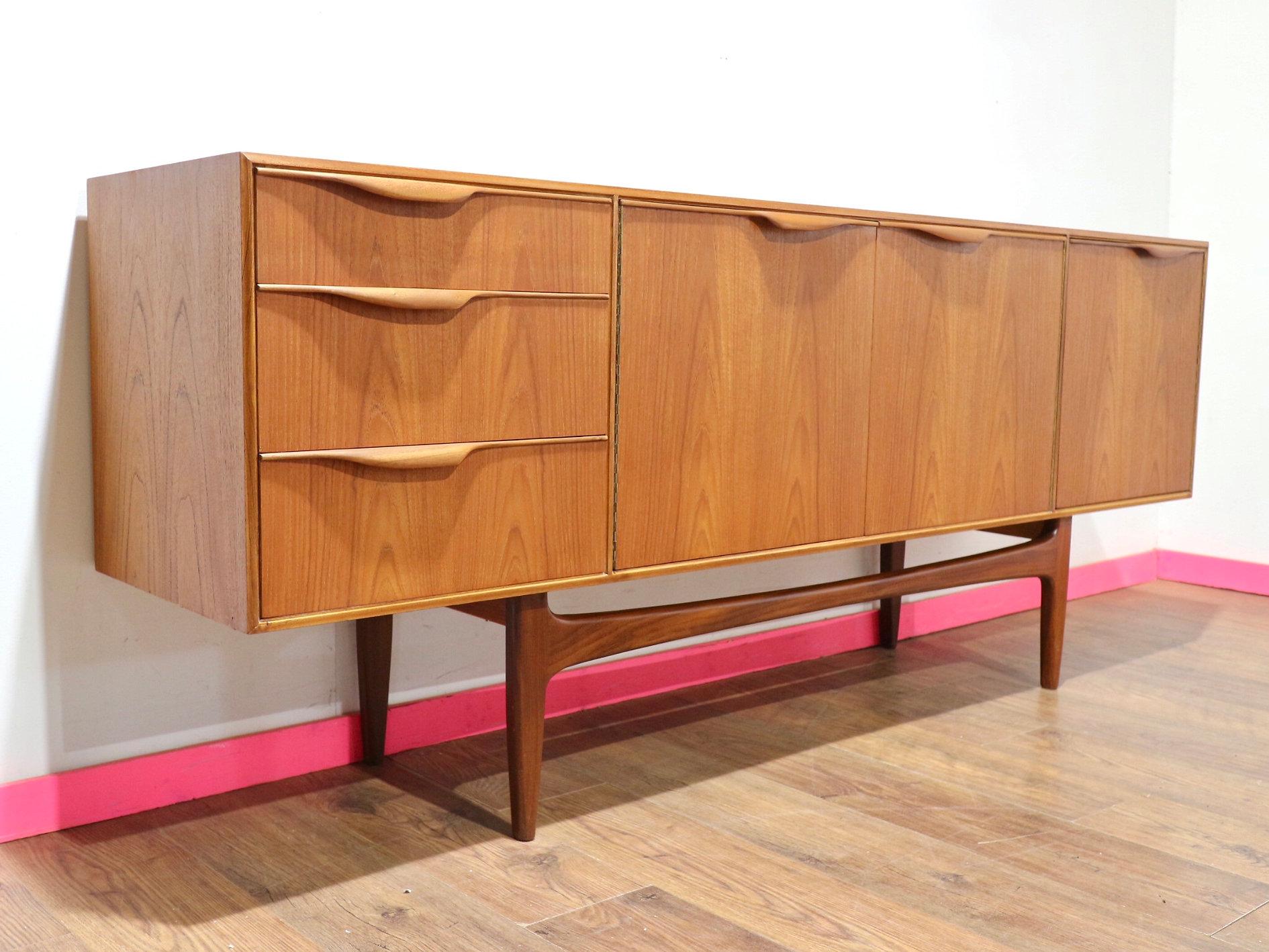 Mid Century Modern Vintage Teak Crednza Sideboard by A.H Mcintosh Danish Style 8