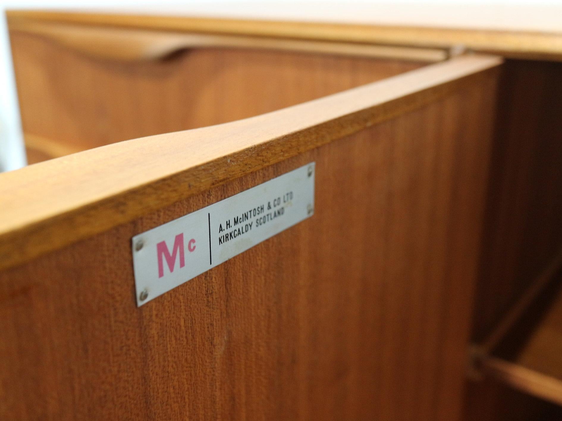 Mid Century Modern Vintage Teak Crednza Sideboard by A.H Mcintosh Danish Style 2