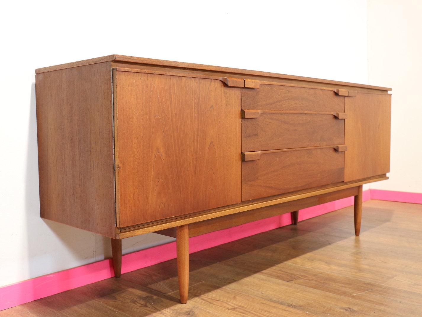 Mid Century Modern Vintage Teak Crednza Sideboard by Austinsuite Danish Style 7