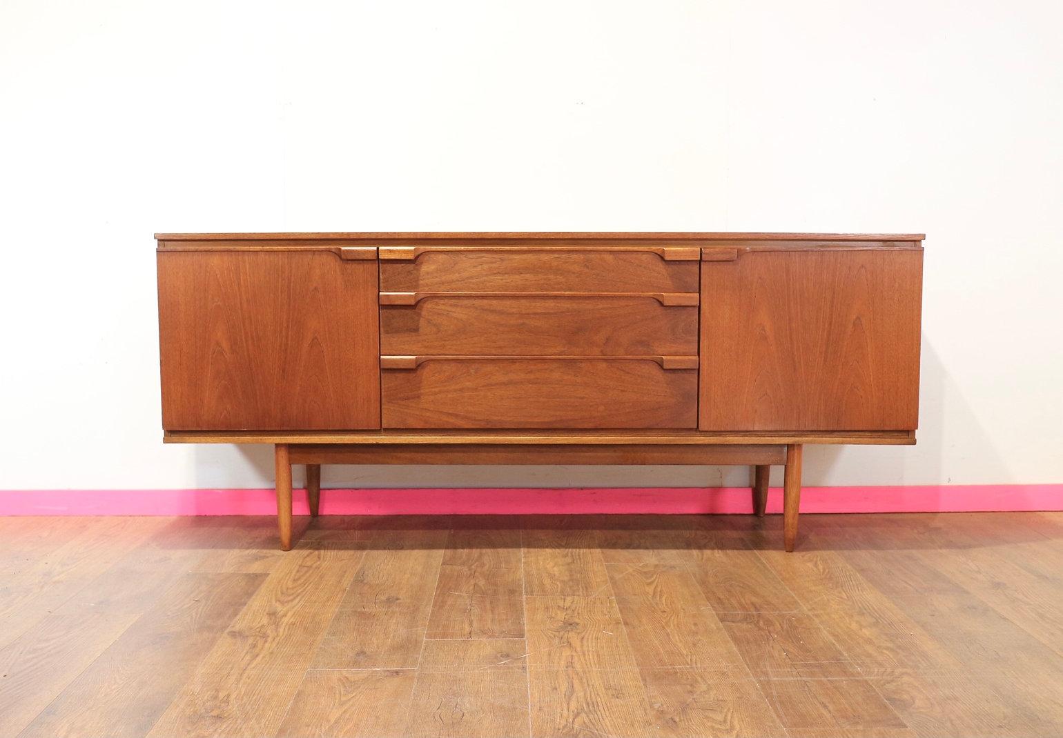 Mid Century Modern Vintage Teak Crednza Sideboard by Austinsuite Danish Style 8