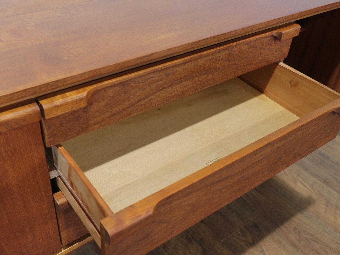British Mid Century Modern Vintage Teak Crednza Sideboard by Austinsuite Danish Style