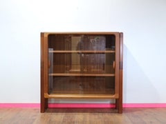 Mid Century Modern Vintage Teak Danish Dyrlund Bookcase China Display Cabinet