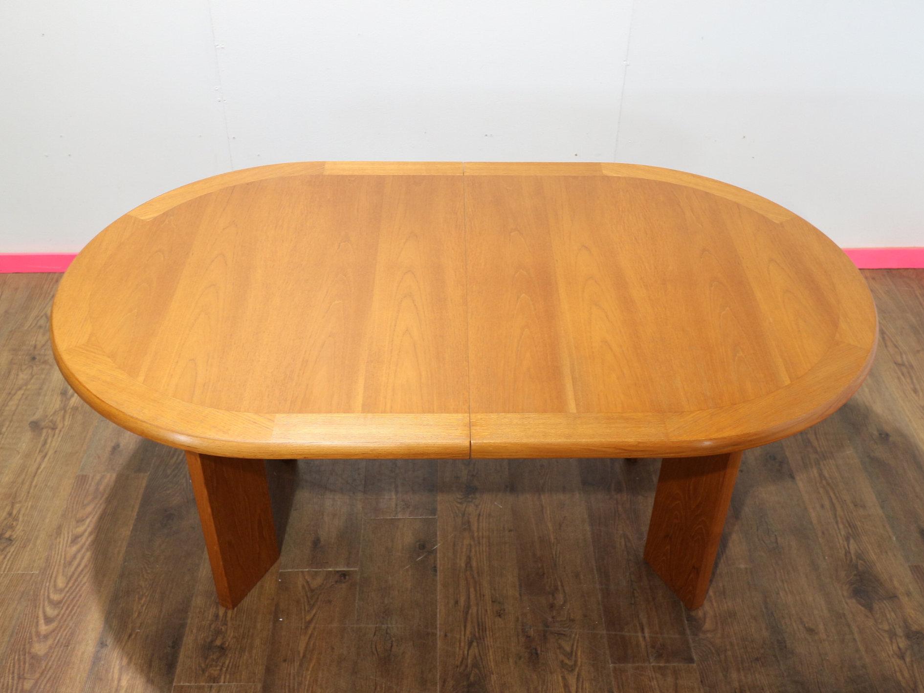 Mid Century Modern Vintage Teak Danish Extending Dining Table Danish Style 6
