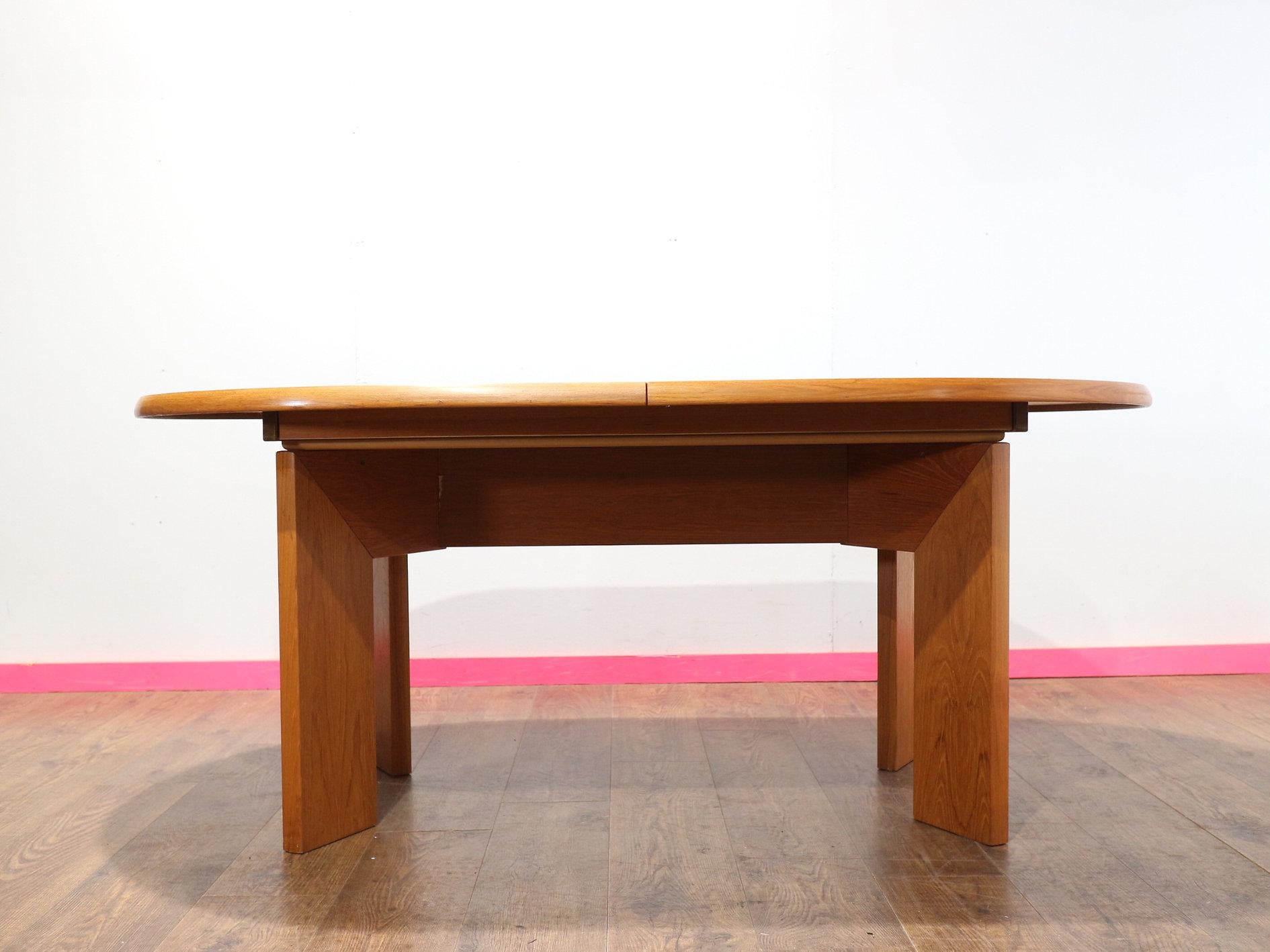 Mid Century Modern Vintage Teak Danish Extending Dining Table Danish Style 8