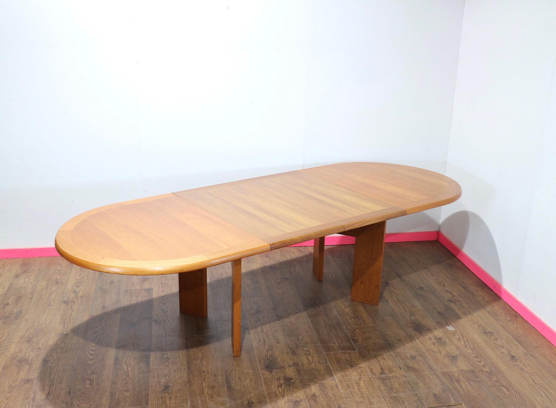 Mid Century Modern Vintage Teak Danish Extending Dining Table Danish Style 9