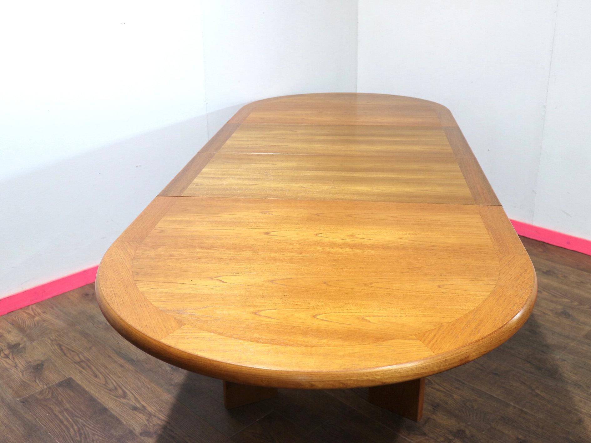 Mid Century Modern Vintage Teak Danish Extending Dining Table Danish Style 10