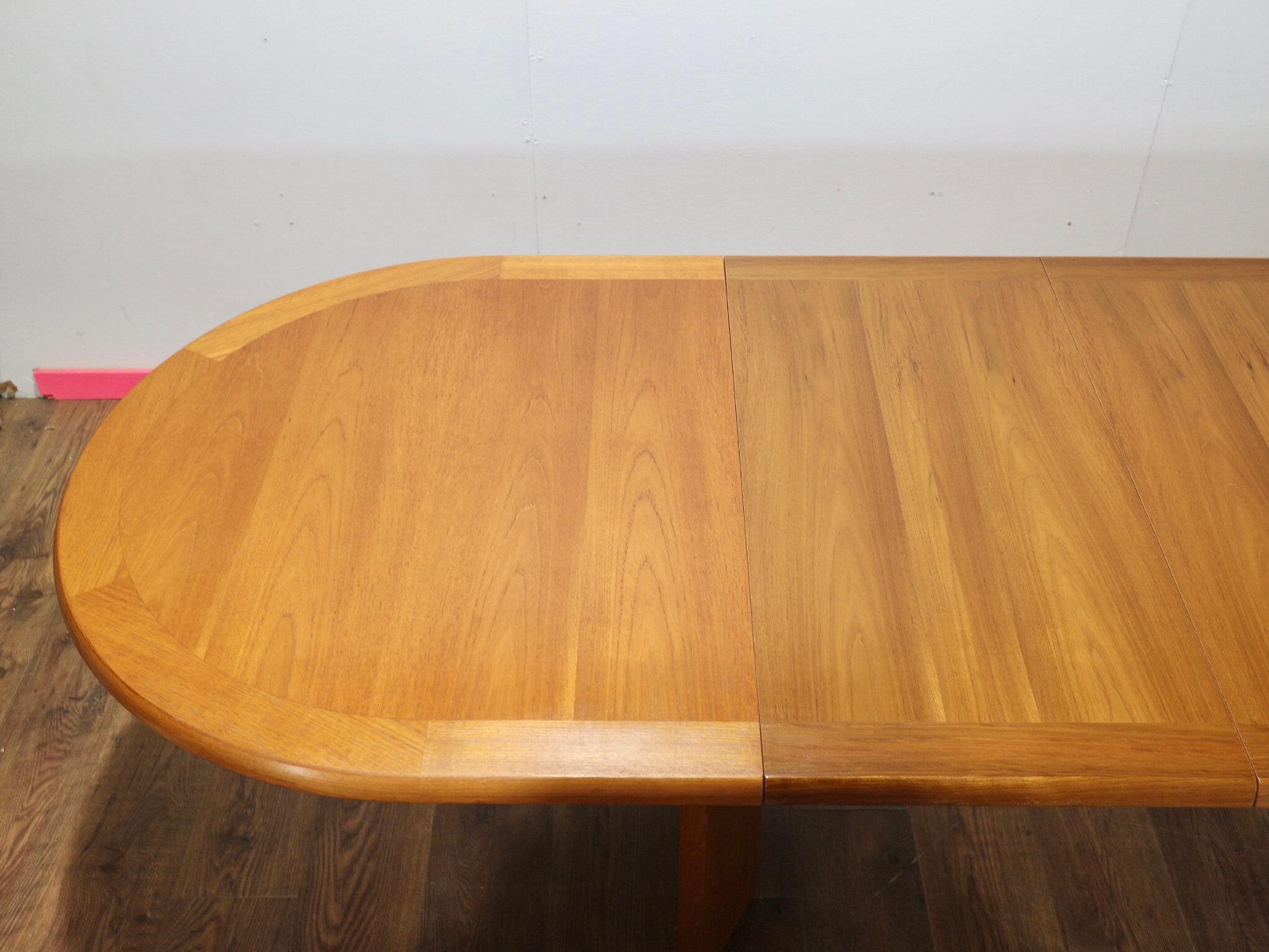 Mid-Century Modern Mid Century Modern Vintage Teak Danish Extending Dining Table Danish Style