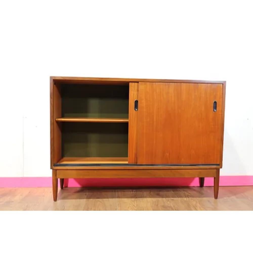 Mid Century Modern Vintage Teak Danish Style Cabinet by Greaves and Thomas In Good Condition For Sale In Los Angeles, CA
