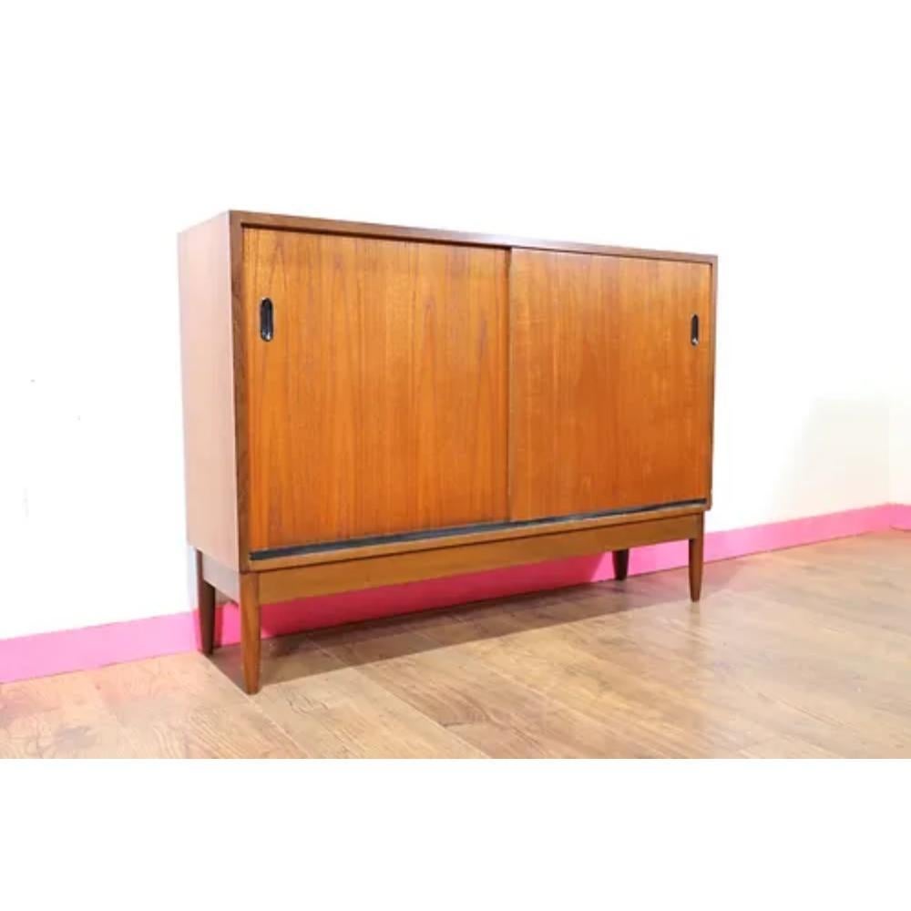 Mid Century Modern Vintage Teak Danish Style Cabinet by Greaves and Thomas For Sale 2