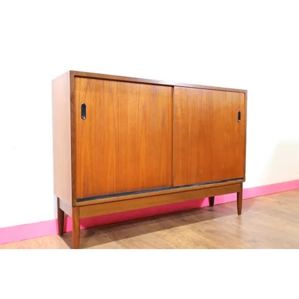 Mid Century Modern Vintage Teak Danish Style Cabinet by Greaves and Thomas For Sale 3