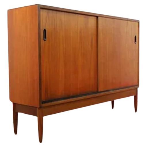 Mid Century Modern Vintage Teak Danish Style Cabinet by Greaves and Thomas For Sale