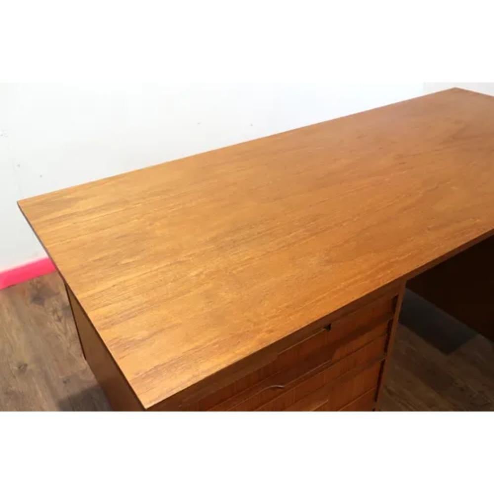 Mid Century Modern Vintage Teak Desk Office Furniture Danish Style For Sale 5