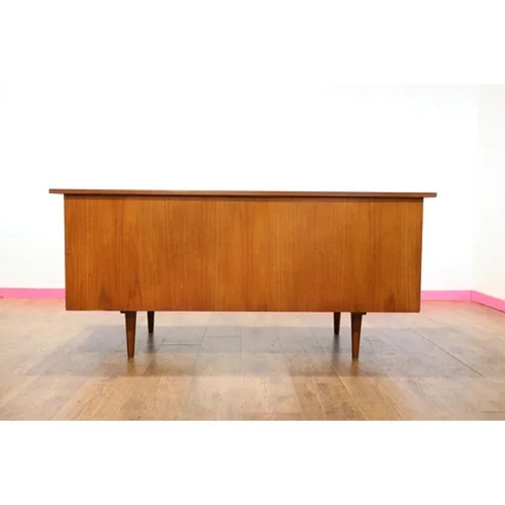 Mid Century Modern Vintage Teak Desk Office Furniture Danish Style For Sale 1