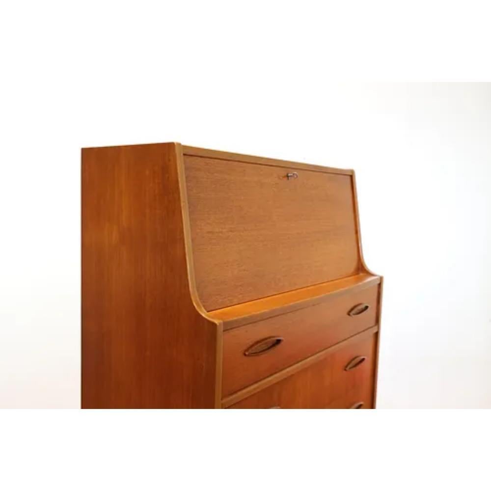 Mid-20th Century Mid Century Modern Vintage Teak Desk Secretaire by Jentique For Sale