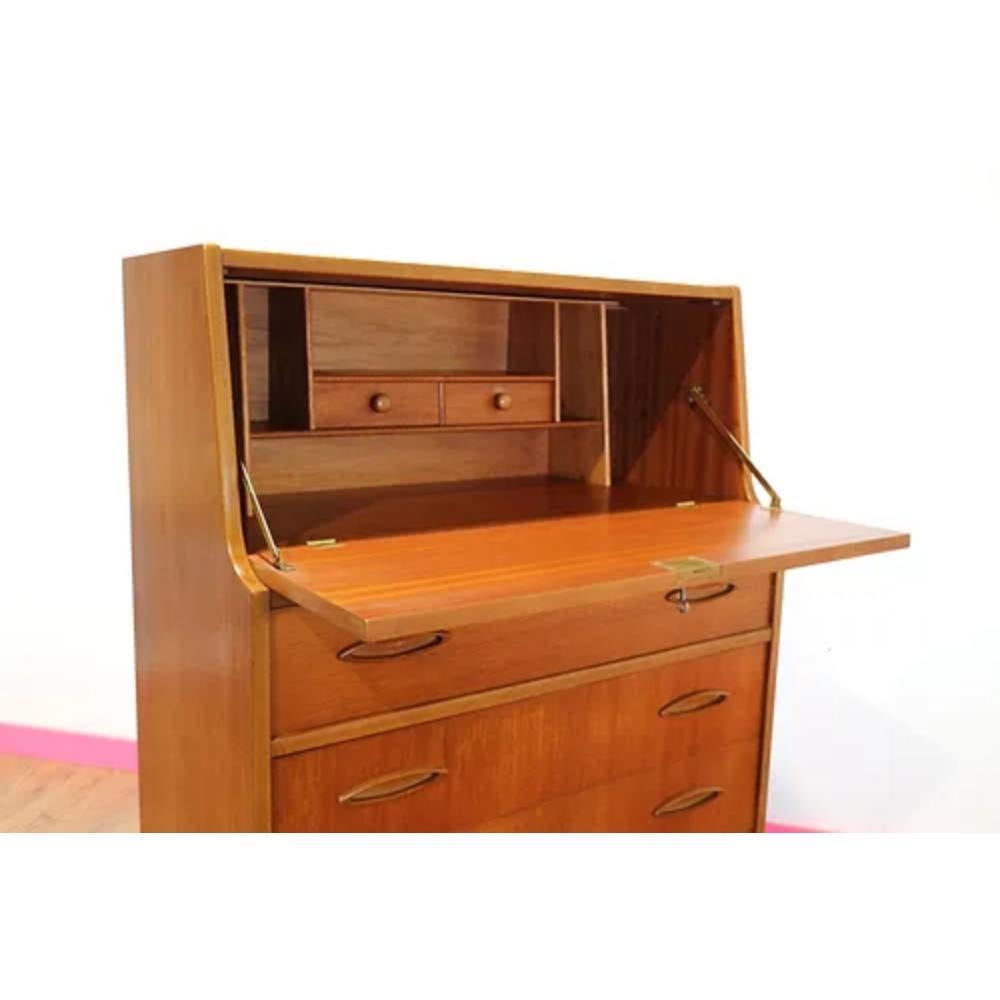 Mid Century Modern Vintage Teak Desk Secretaire by Jentique For Sale 3