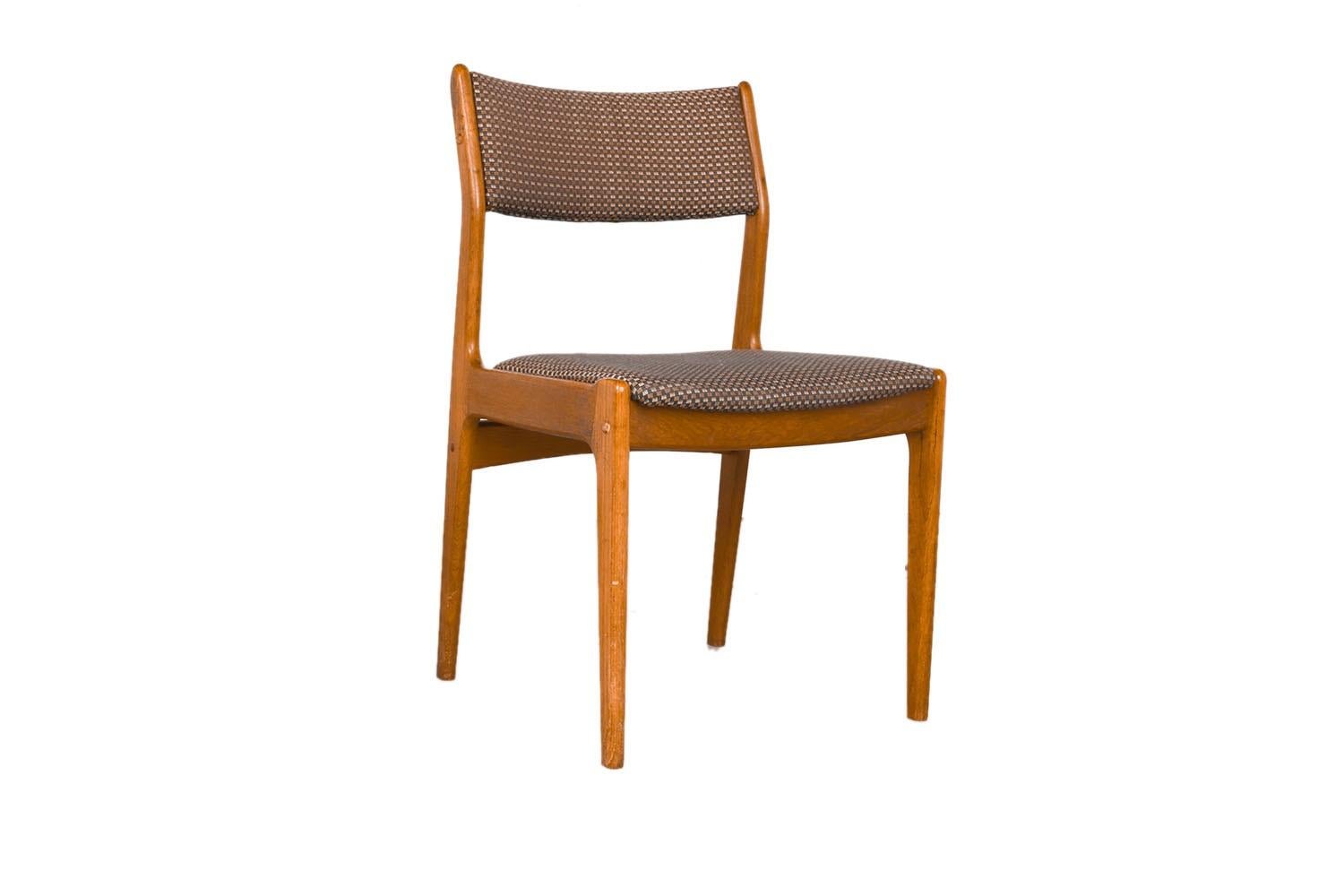 Upholstery Mid-Century Modern Vintage Teak Dining Chairs