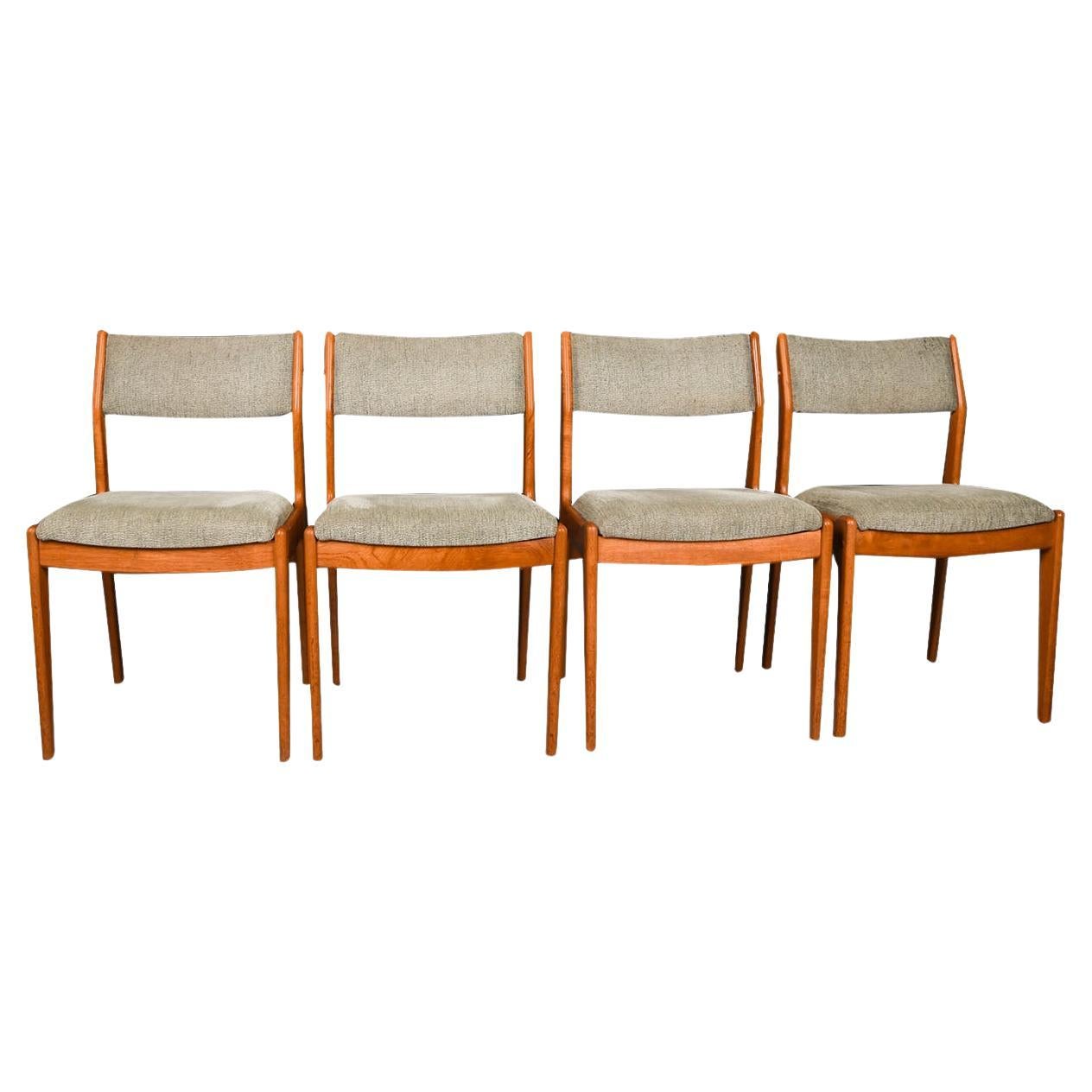 Mid Century Modern Vintage Teak Dining Chairs For Sale
