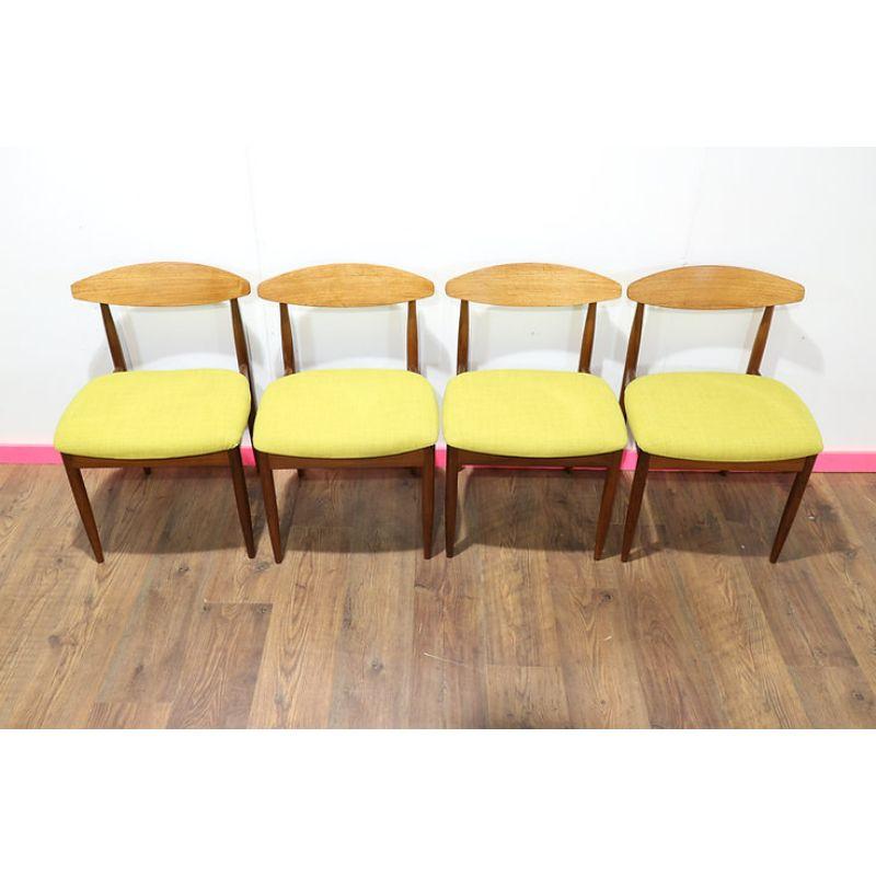 Mid Century Modern Vintage Teak Dining Chairs x 4 by Lb Kofod Larsen for Gplan For Sale 4