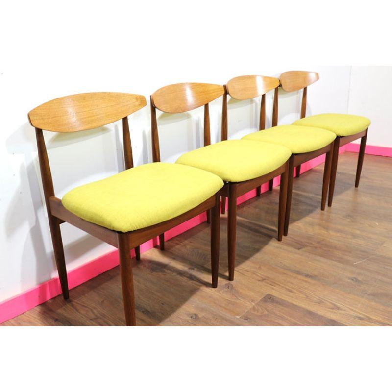 Mid Century Modern Vintage Teak Dining Chairs x 4 by Lb Kofod Larsen for Gplan For Sale 5