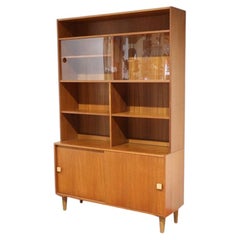 Mid Century Modern Vintage Teak Display China Cabinet by Domino Mobler Danish