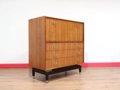 Mid Century Modern Vintage Teak Dresser Bar Cart Cocktail Cabinet by G plan