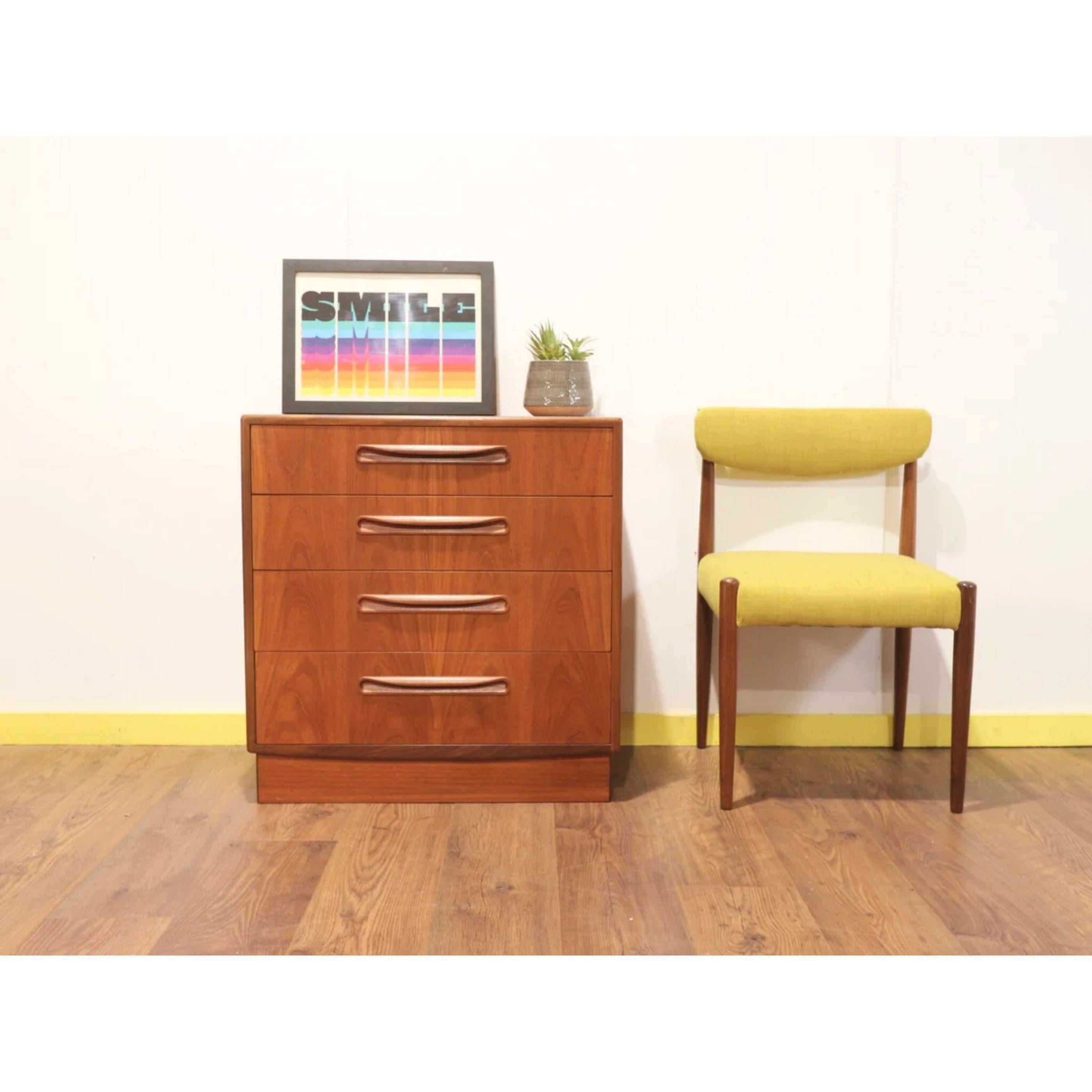 Mid-Century Modern Vintage Teak Dresser Chest by G Plan Danish Style In Good Condition In Los Angeles, CA