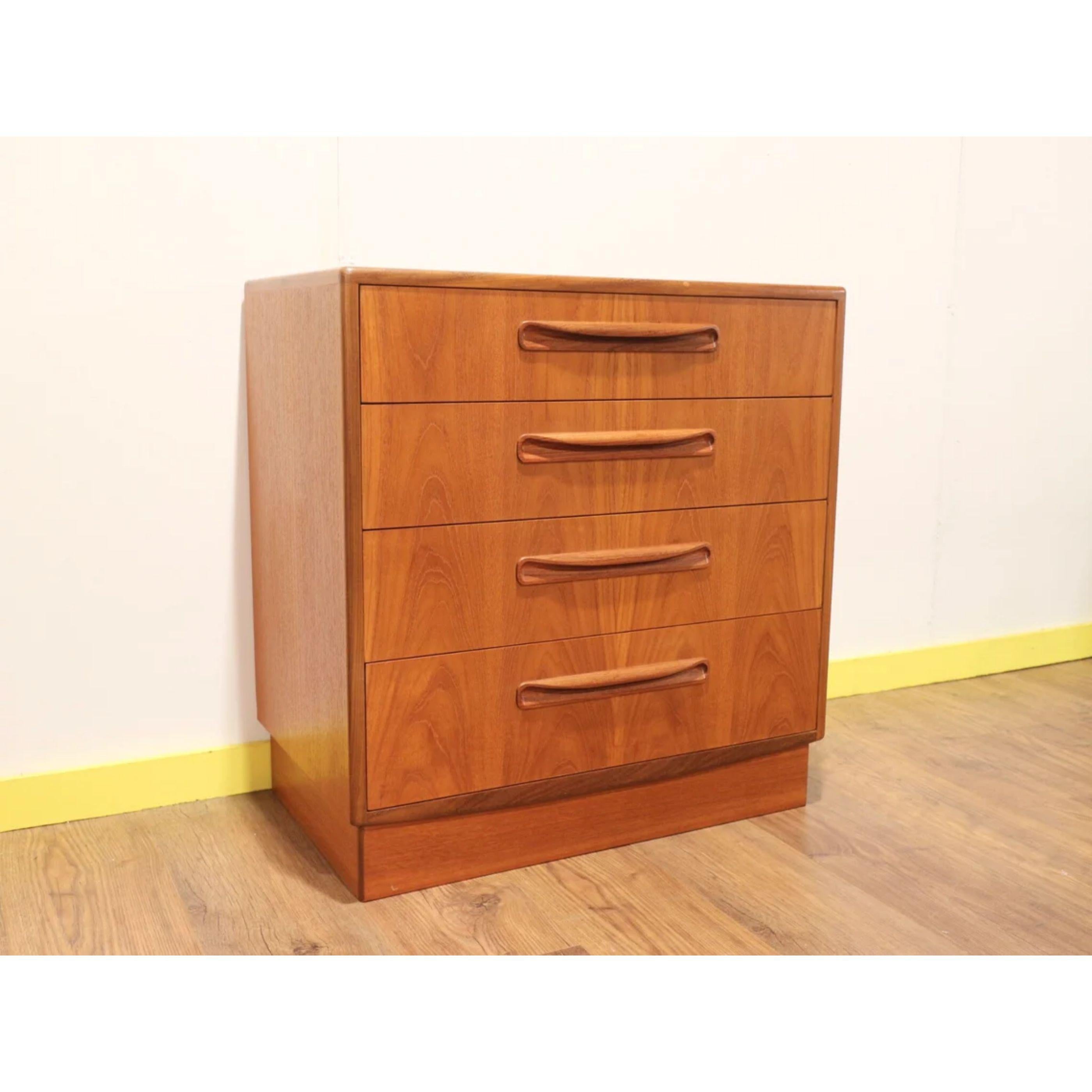 20th Century Mid-Century Modern Vintage Teak Dresser Chest by G Plan Danish Style