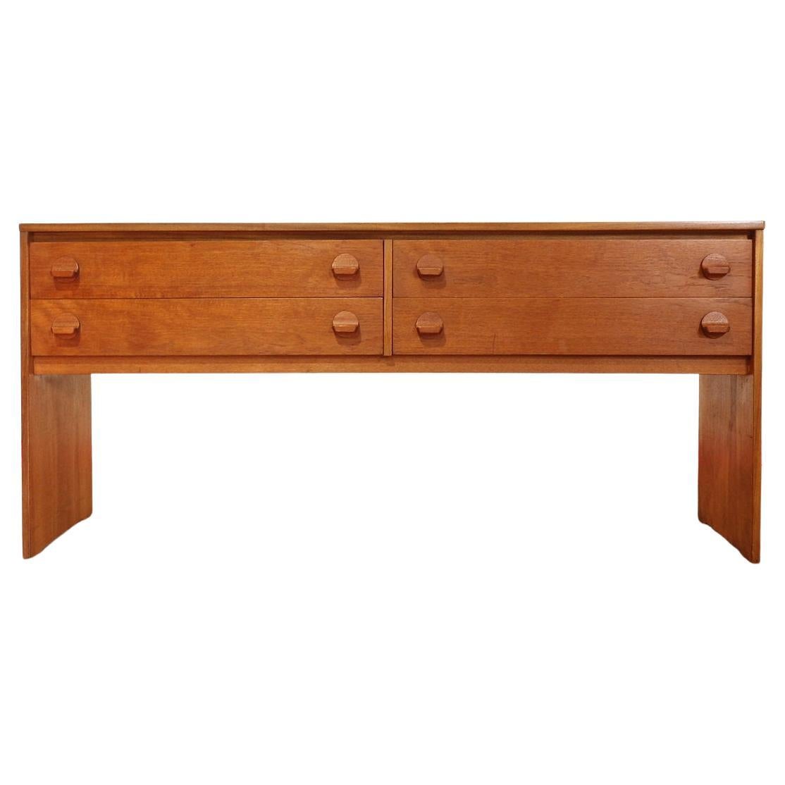 Mid Century Modern Vintage Teak Dresser Entranceway Table by Stag Danish Style