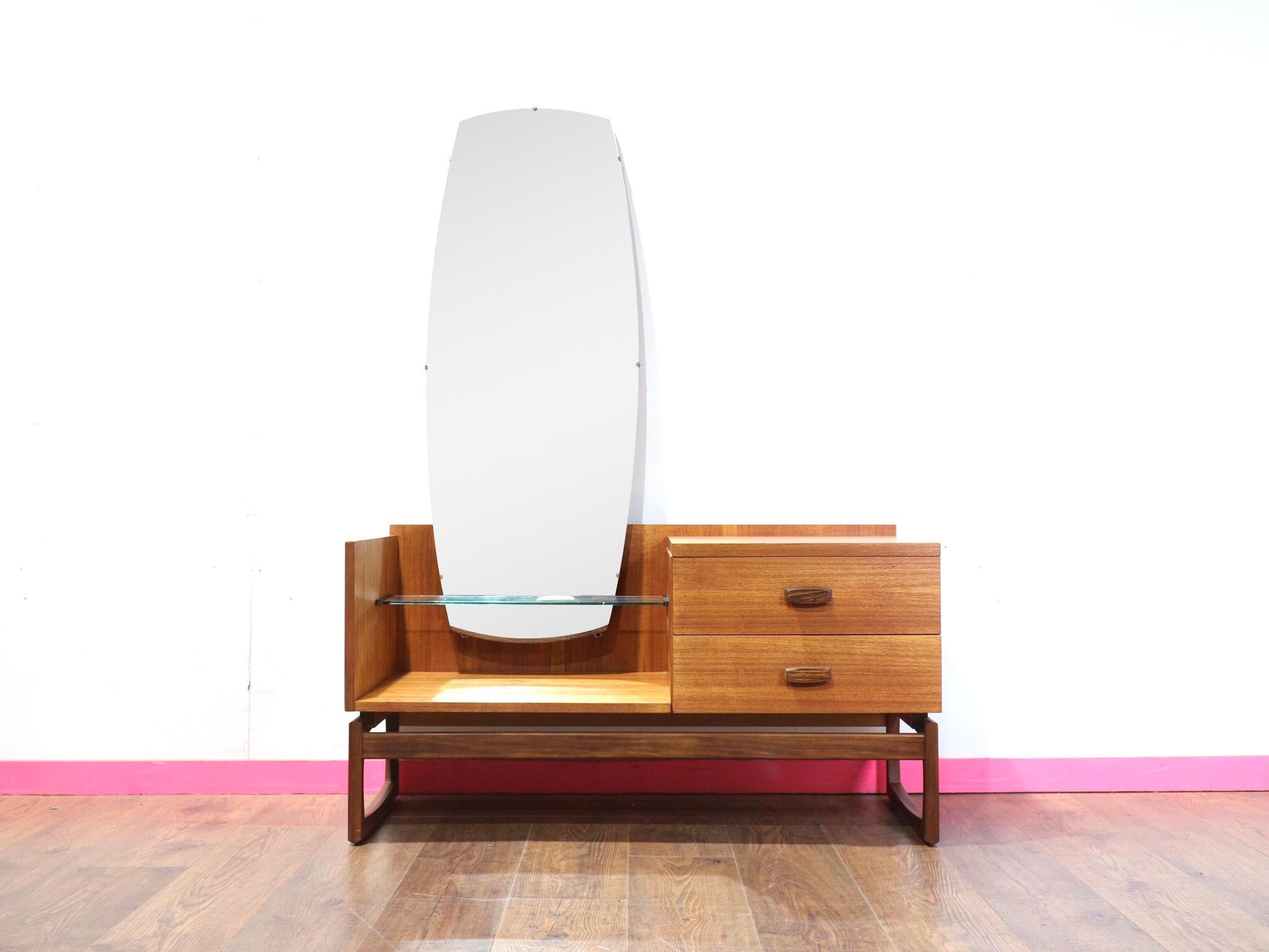 Mid Century Modern Vintage Teak Entranceway Vanity Table by G Plan Danish Style 4