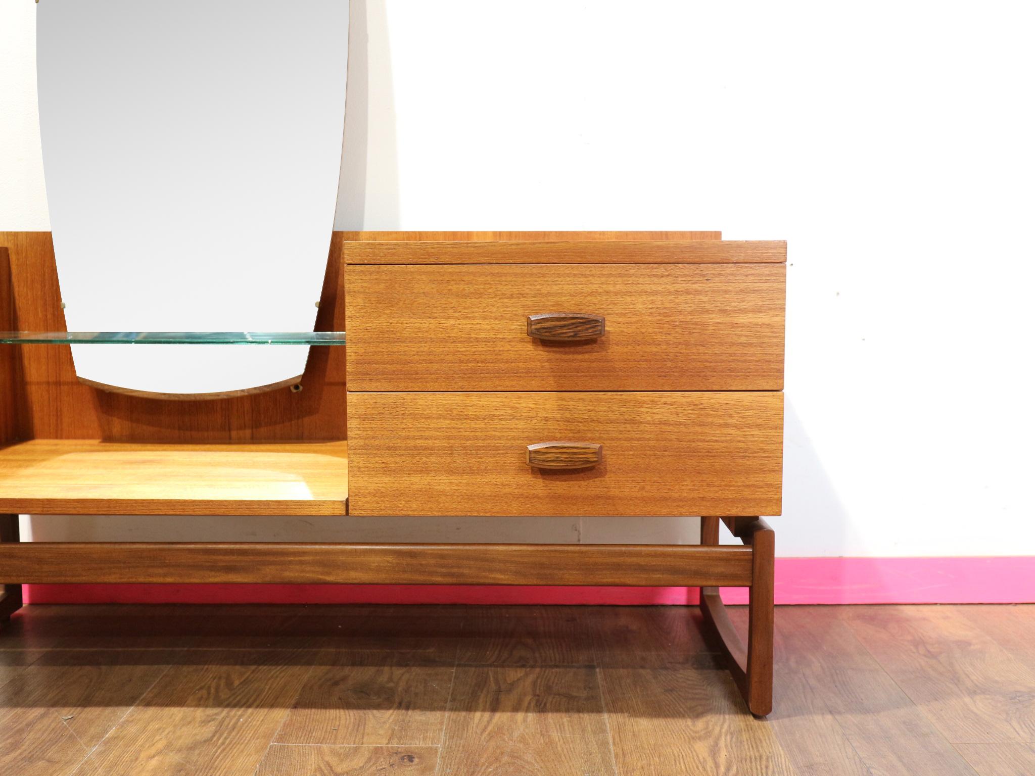 Mid Century Modern Vintage Teak Entranceway Vanity Table by G Plan Danish Style 8